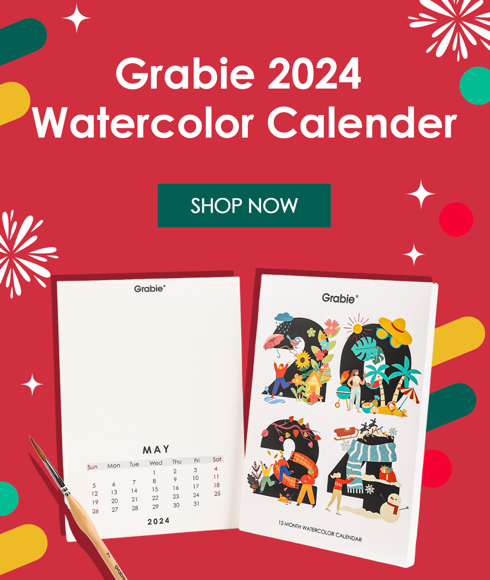 NEW 2024 Watercolor Calendar Grabie